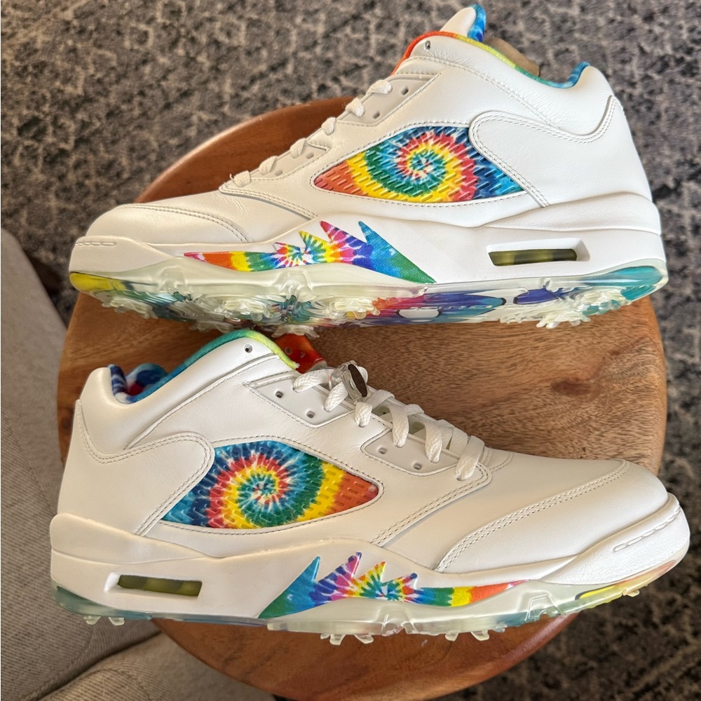 NWOB Men’s Nike Jordan Low Tie Dye Peace, Love & Golf Size 13 (CW4295-100)
